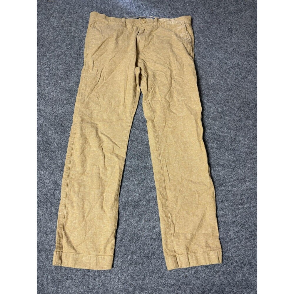 J.CREW Chino Pants Mens 33x29 Beige Regular Fit Stretch Straight Casual